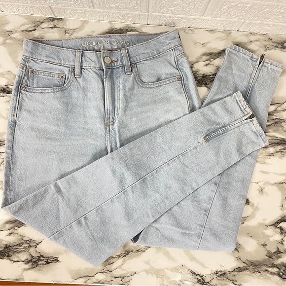 American Eagle Stretch '90s Skinny Jean Stretch Light Wash size 4 - Picture 1 of 11